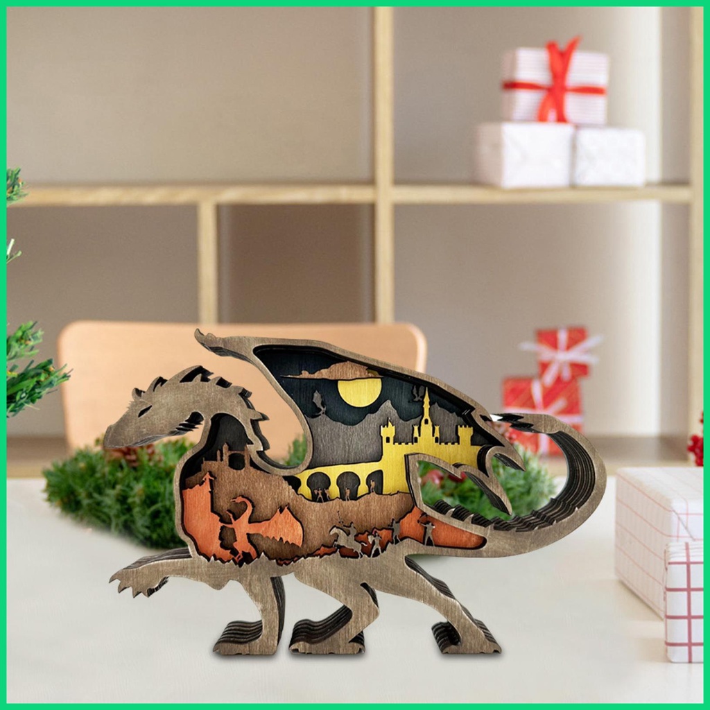 Rồng 3D 3D Chạm Khắc Nhiều Tầng Trang Trí Nội Thất