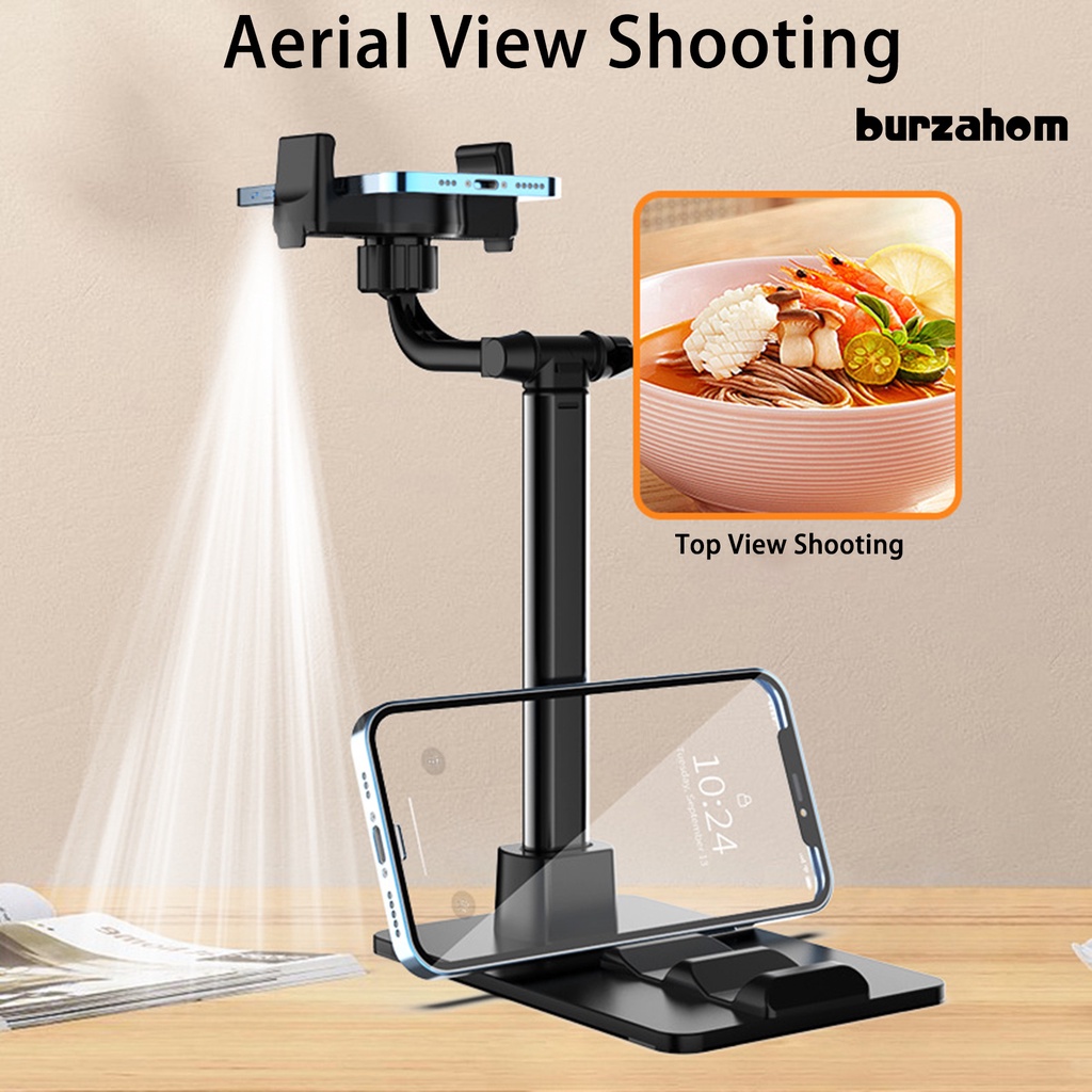 Giá Đỡ Điện Thoại Có Thể Điều Chỉnh Chiều Cao Xoay 360 Độ Kèm 2 Thiết Bị Hỗ Trợ Chụp Ảnh