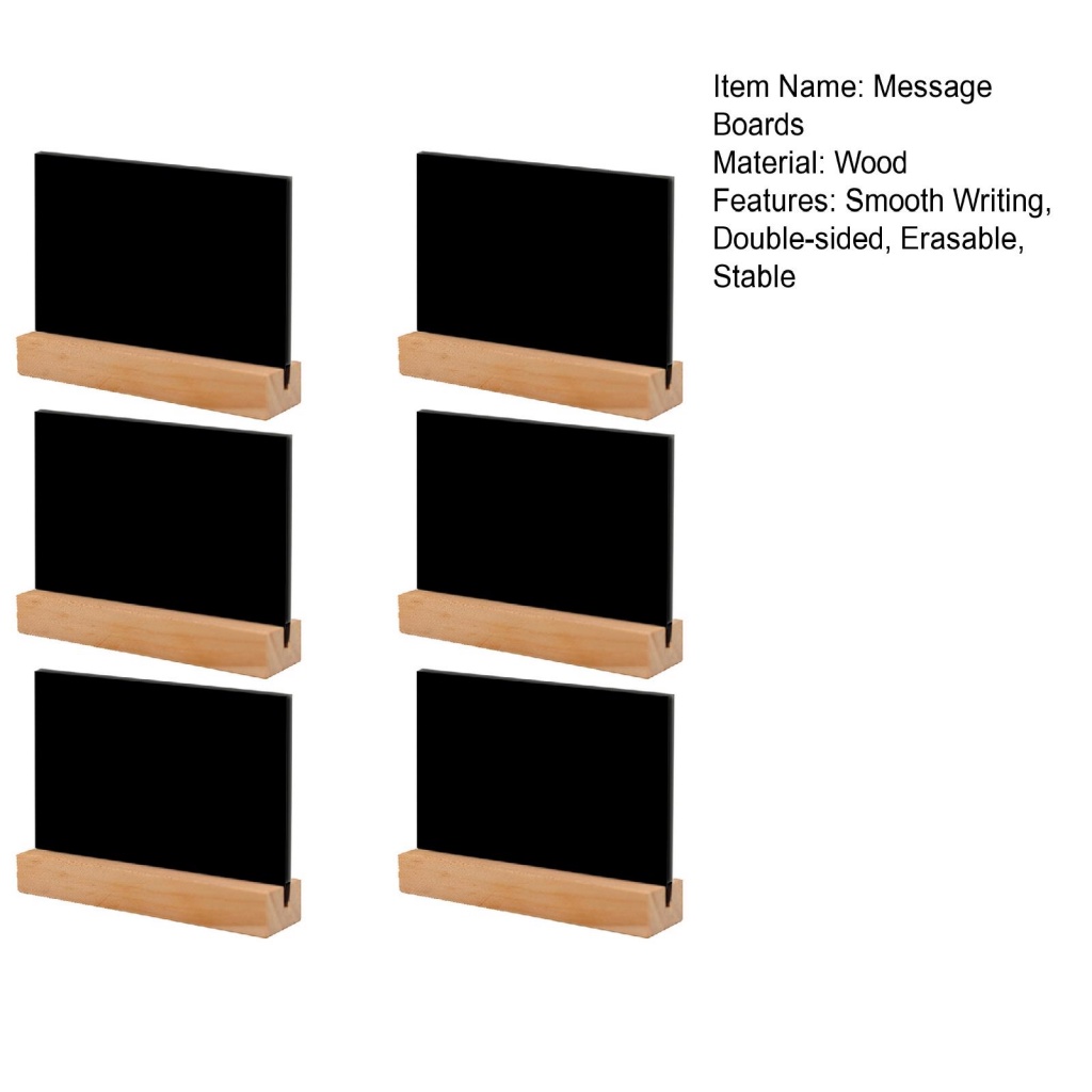 Set 6 Bảng Gỗ Ghi Chú / Đồ Uống Đa Năng Tiện Dụng