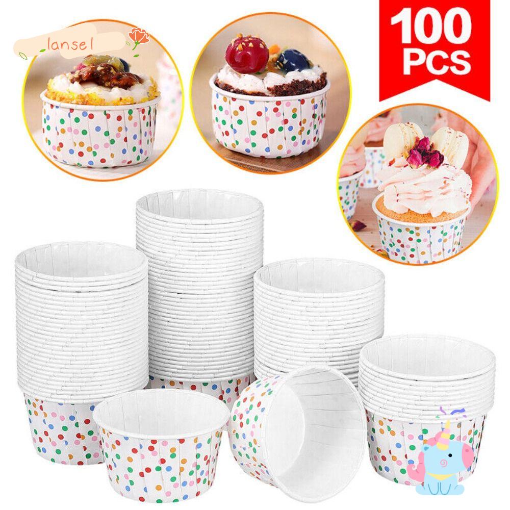 Set 50 / 100 Cốc Giấy Làm Bánh Cupcake Muffin