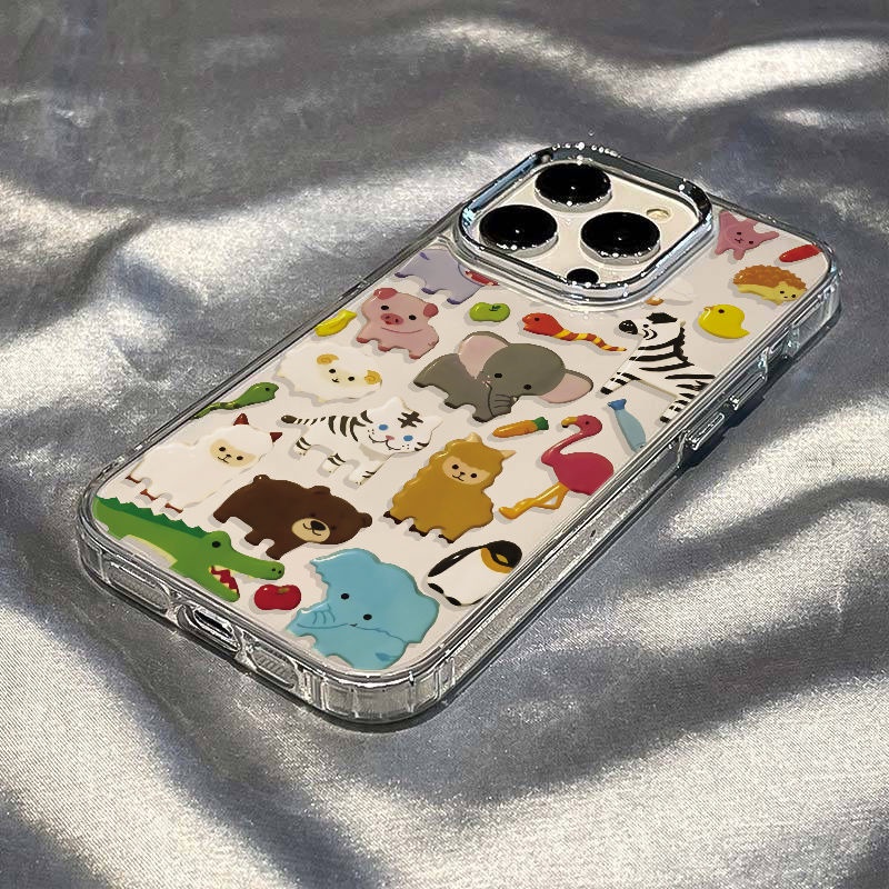 ✅Ốp Điện Thoại Dẻo Họa Tiết Hoạt Hình Động Vật Dễ Thương Chống Sốc Cho Iphone12 7max 13811 plus 14Pro