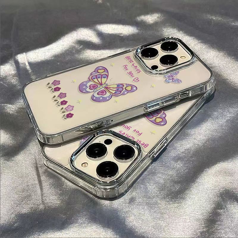 ✅Ốp Điện Thoại Mềm Chống Sốc Họa Tiết Cánh Bướm Đơn Giản Cho Apple Iphone12714Pro Plus 1113 8 9JLP