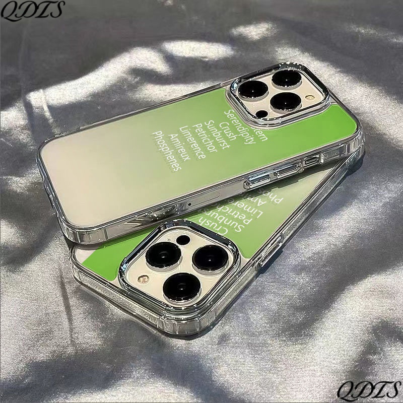 ✅Ốp Điện Thoại Mềm Chống Sốc Màu Gradient Xanh Lá Cho Iphone 14pro max 11 127 8plus13 M2YY