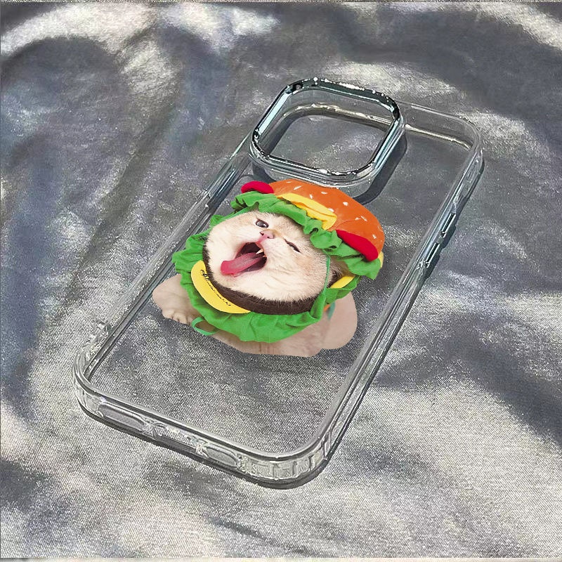 ✅Ốp Điện Thoại Dẻo Họa Tiết Bánh Burger Dễ Thương Chống Sốc Cho Iphone12 OFDT 814proplus Cat 11 / 7 13