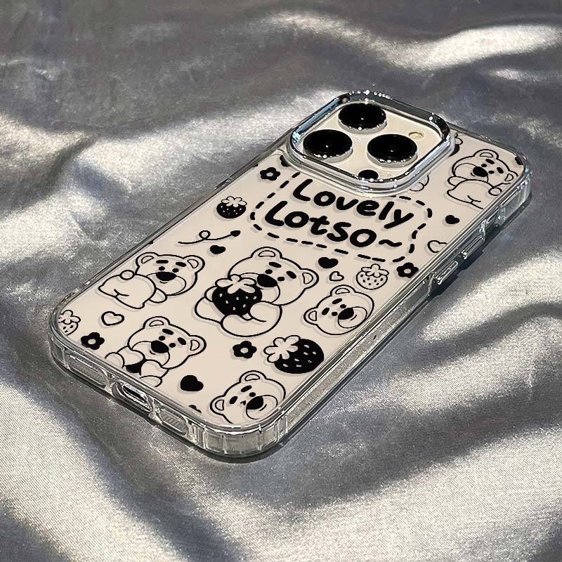 ✅Ốp Điện Thoại Mềm Chống Sốc In Hình Gấu Cho Iphone 14Pro Xs 13 7 12 plus8 11max XR0E