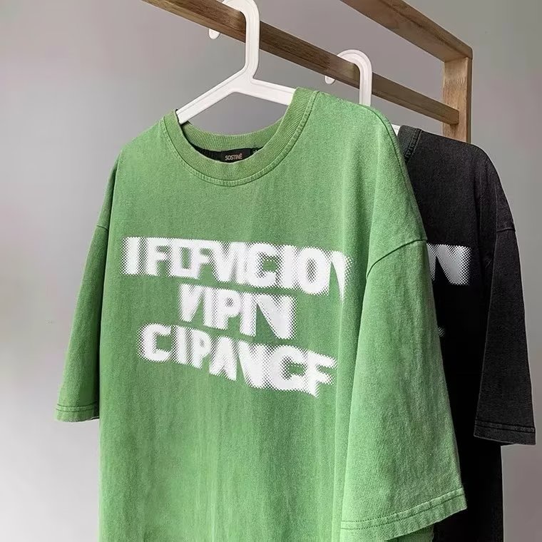 Áo Thun Tay Ngắn Cổ Tròn In Chữ Phong Cách Đường Phố Thời Trang Mùa Hè Cho Nam Và Nữ