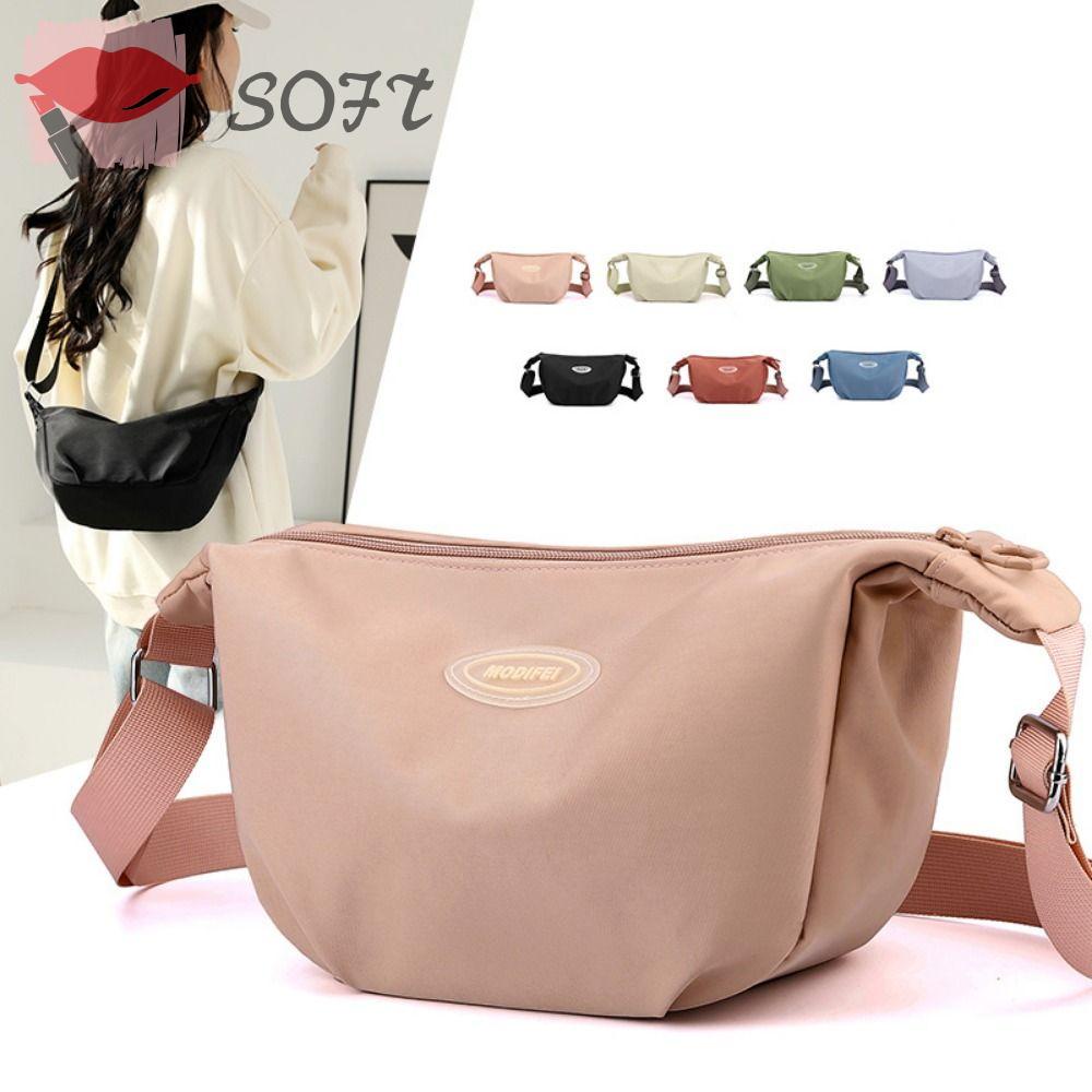 SOFTNESS Túi Xách Đeo Vai Bằng Nylon Thiết Kế Mới