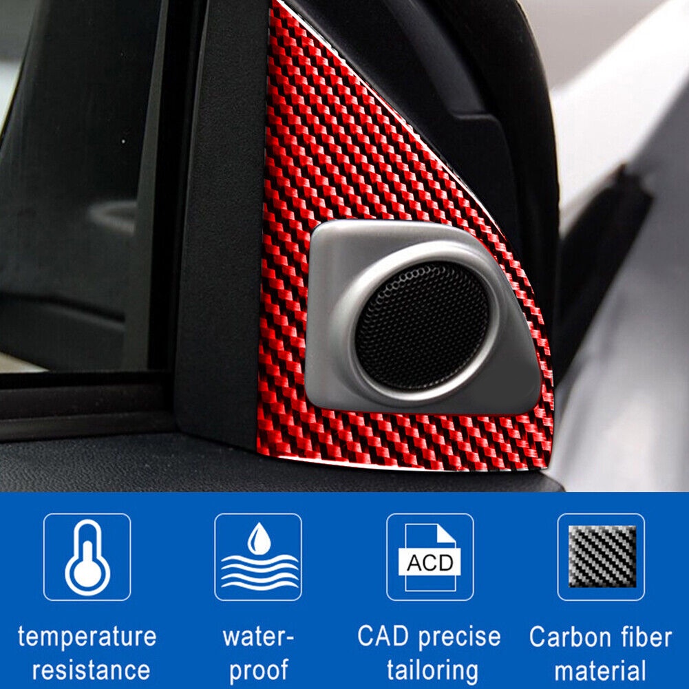 Set 2 Ốp Loa Cửa Bằng Sợi Carbon Cao Cấp Cho Lancer ES 08 15