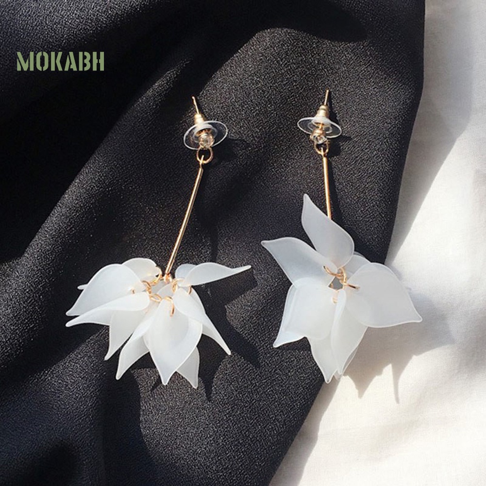 Bông Tai Dáng Dài Hình Cánh Hoa Thời Trang Cho Nữ