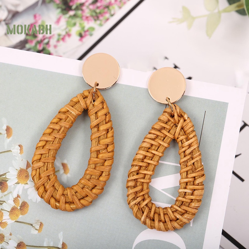 1 Đôi Bông Tai Họa Tiết Hình Học Kiểu Dáng Vintage Nhẹ Nhàng Thanh Lịch Dành Cho Nữ