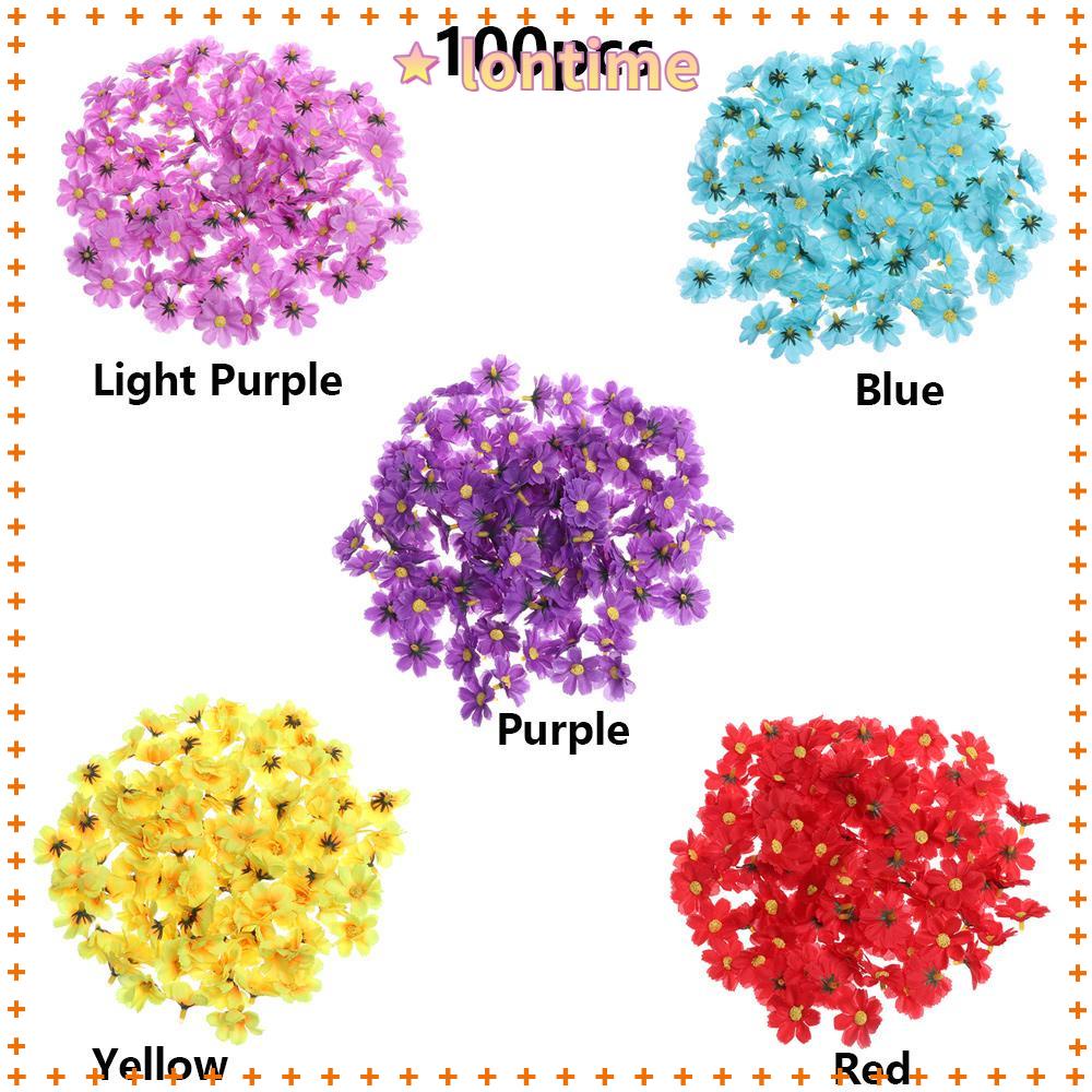 Set 100 Bông Hoa Nhân Tạo Nhiều Màu Sắc Dùng Để Trang Trí Nhà Cửa / Tiệc Cưới