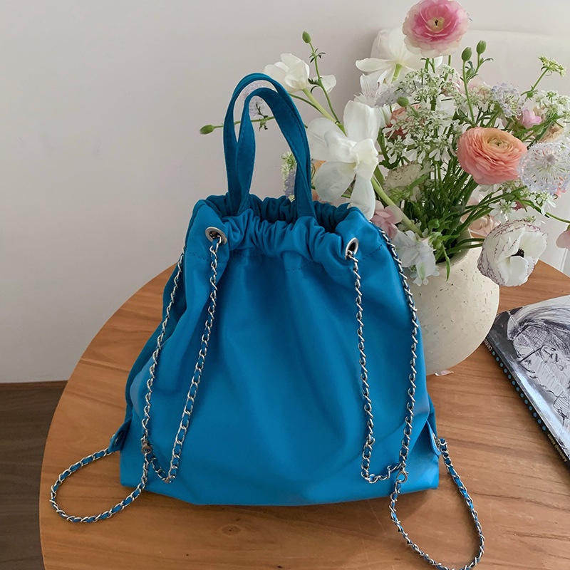 Ielgy Ba Lô Dây Rút Bằng Da Lộn Nhám Đính Đá Nhiều Màu Sắc Thiết Kế Túi Dây Rút Cho Nữ