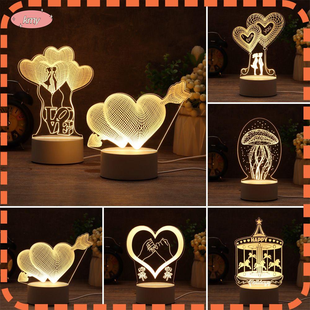 Đèn led 3D bằng acrylic trang trí để bàn nhiều kiểu tùy chọn