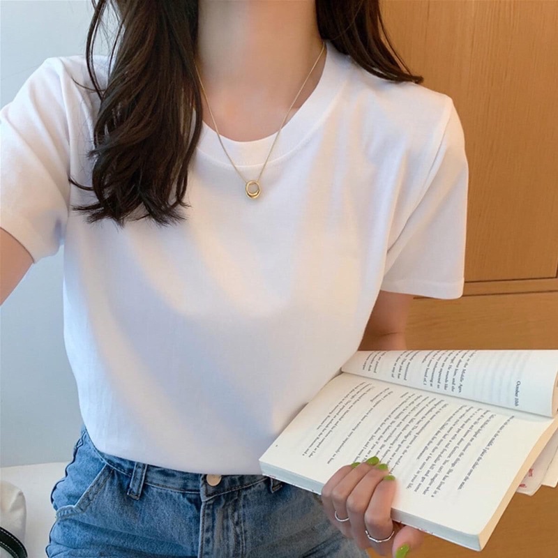 Áo Thun Nữ Cổ Tròn Chely  Ngắn Dáng Suông Cao Cấp Chất Cotton Basic Z.R  Chất Vải Đẹp Gồm 6 Màu Siêu Hot Z1 | BigBuy360 - bigbuy360.vn