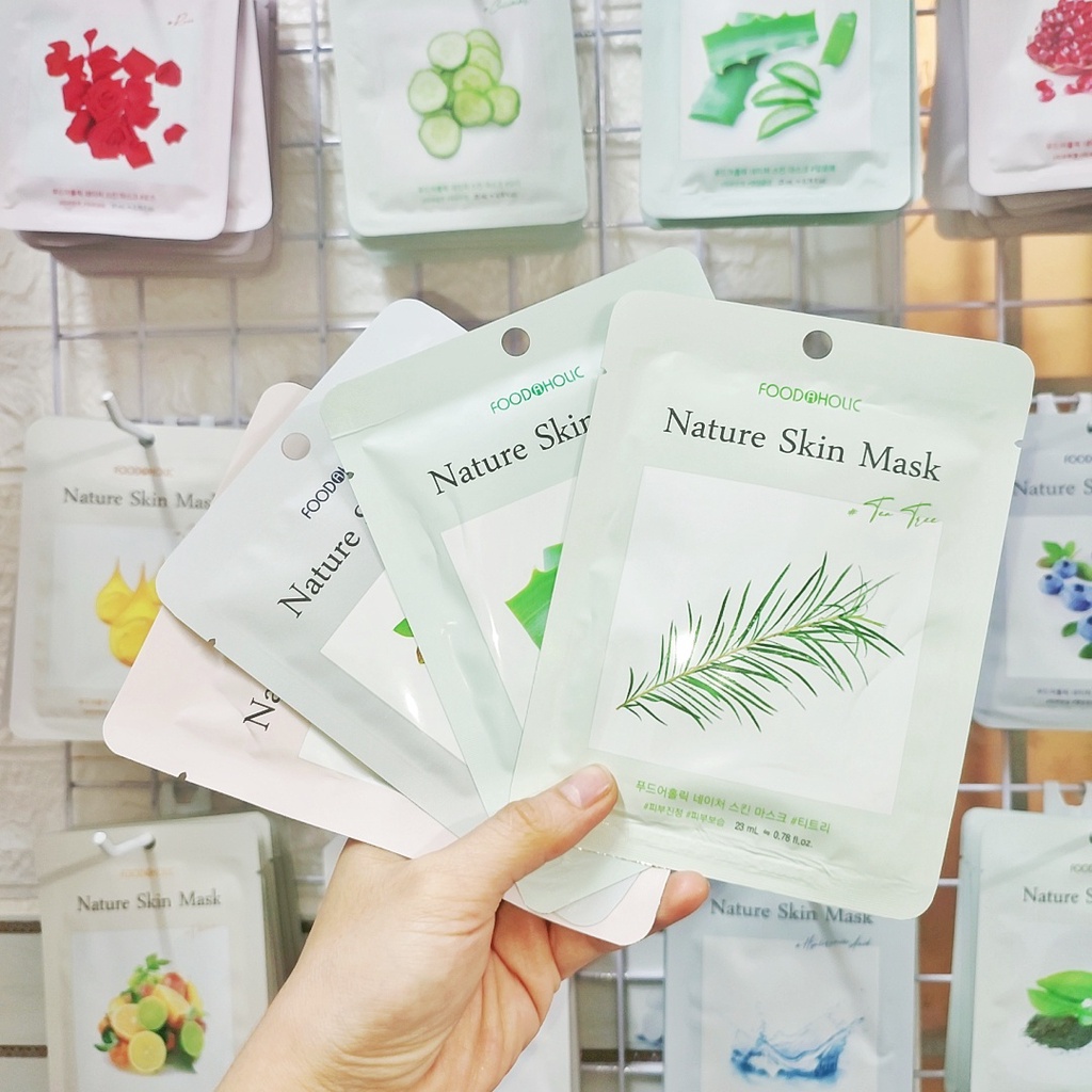 Mặt Nạ Dưỡng Da Trắng Sáng, Chống Lão Hóa, Ngăn Ngừa Mụn Foodaholic Nature Skin Mask Hàn Quốc 23ml