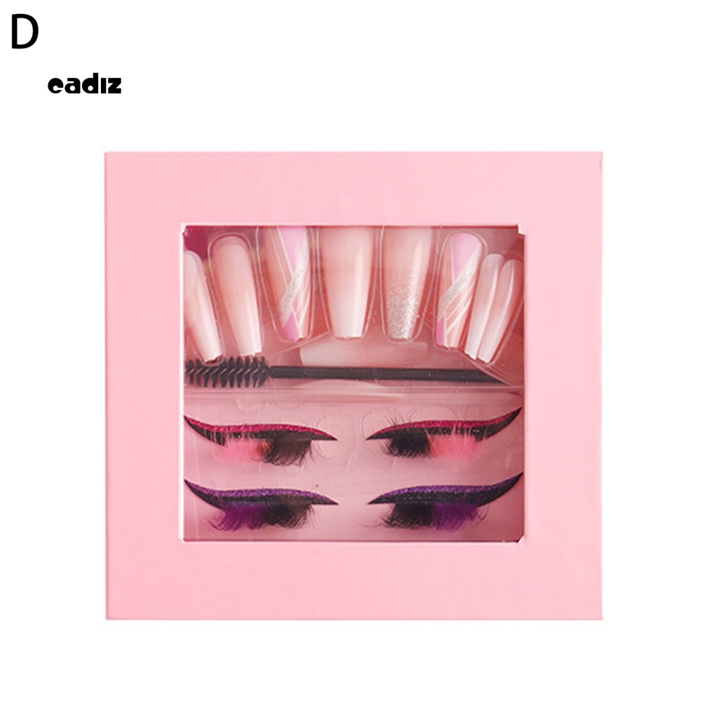 1 Bộ Lông Mi Giả Hiệu Ứng 3D Nhiều Màu Sắc Trang Trí Móng Tay Nghệ Thuật Dành Cho Nữ