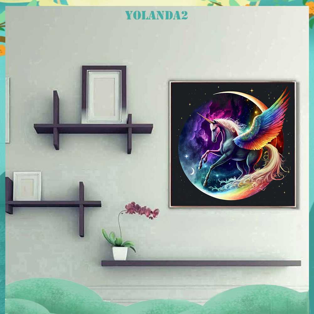 Tranh Đính Đá Kim Cương Toàn Bộ 5D DIY Hình Vẽ Ngựa