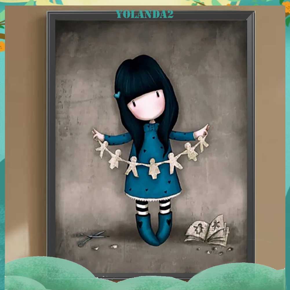 Tranh Đính Đá Kim Cương Toàn Bộ 5D DIY Hình Búp Bê