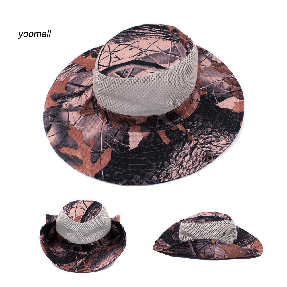 Mũ Tai Bèo Chống Nắng Phối Lưới Thoáng Khí Họa Tiết Rằn Ri Thời Trang Mùa Hè Cho Nam Và Nữ