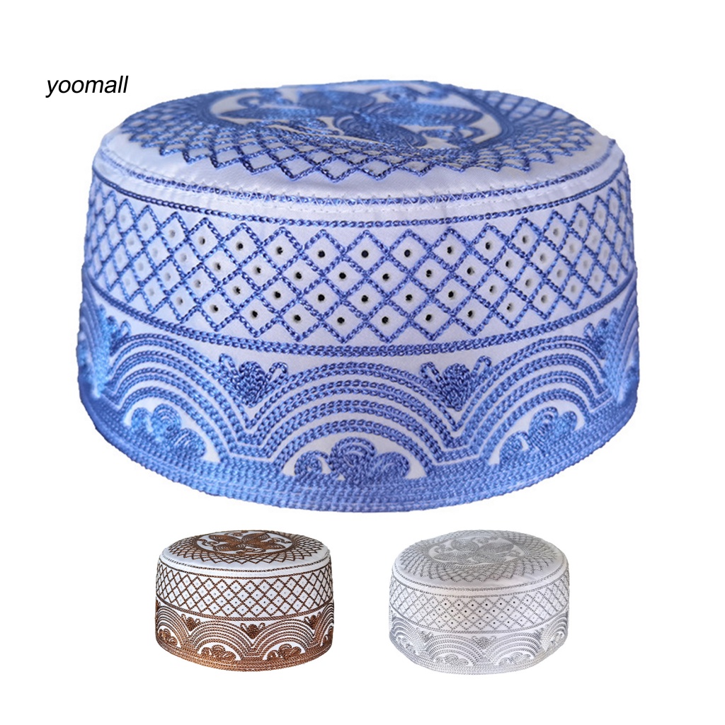 Mũ Lưỡi Trai Phẳng Thêu Họa Tiết Thổ Nhĩ Kỳ Cổ Điển Thoáng Khí Trang Trí Cho Nam