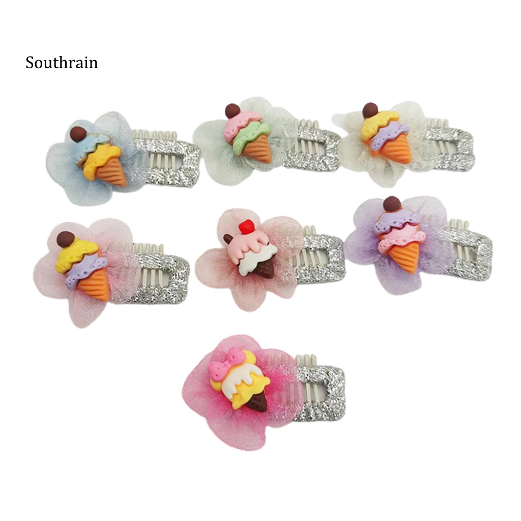 Kẹp Tóc Trang Trí Hình Cây Kem Hoạt Hình Siêu Nhẹ Không Gây Kích Ứng Bằng Thép Titan Dễ Sử Dụng Cho Thú Cưng