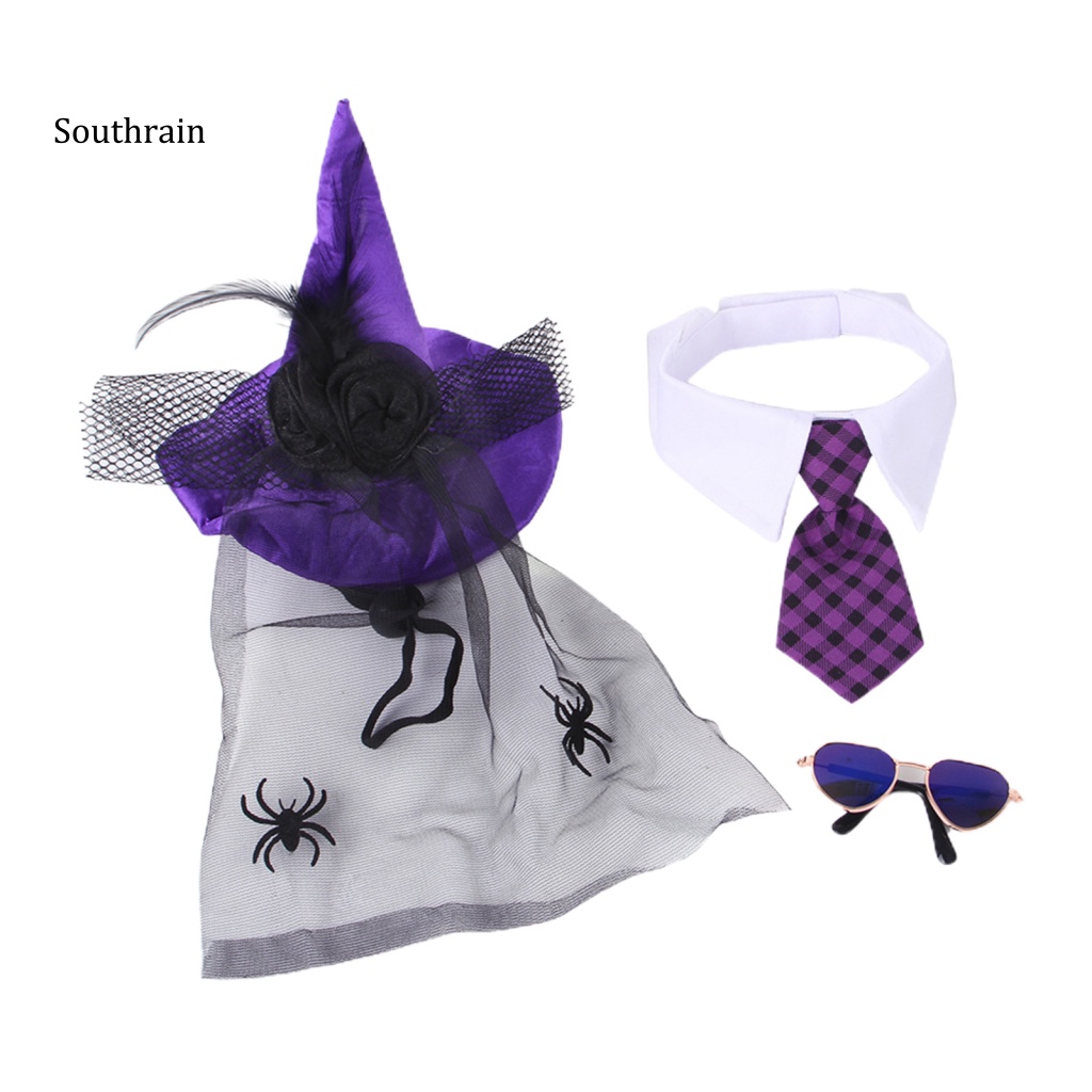 1 Set Mũ Vải Tuyn Màu Đen Siêu Nhẹ Có Thể Điều Chỉnh Trang Trí Cho Thú Cưng