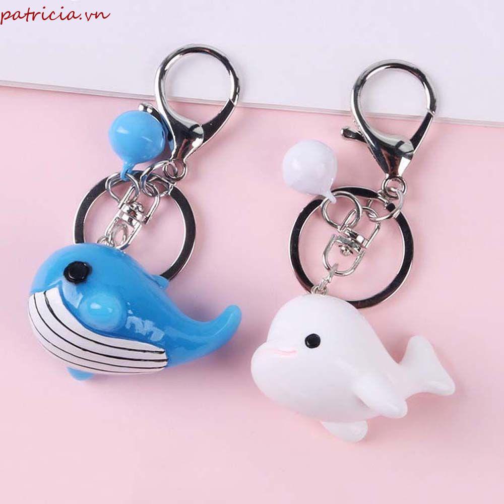 Móc Khóa Hình Cá Voi Xanh Dương Bằng Hợp Kim Độc Đáo Trang Trí Xe Hơi / Túi Xách