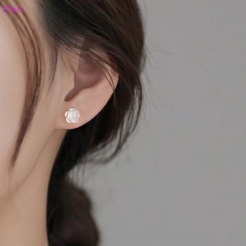 {Ffsd} Khuyên Tai resin Hình Hoa Trà Nhẹ Nhàng Sang Trọng Khí Chất Pháp * Hàng Bán Chạy