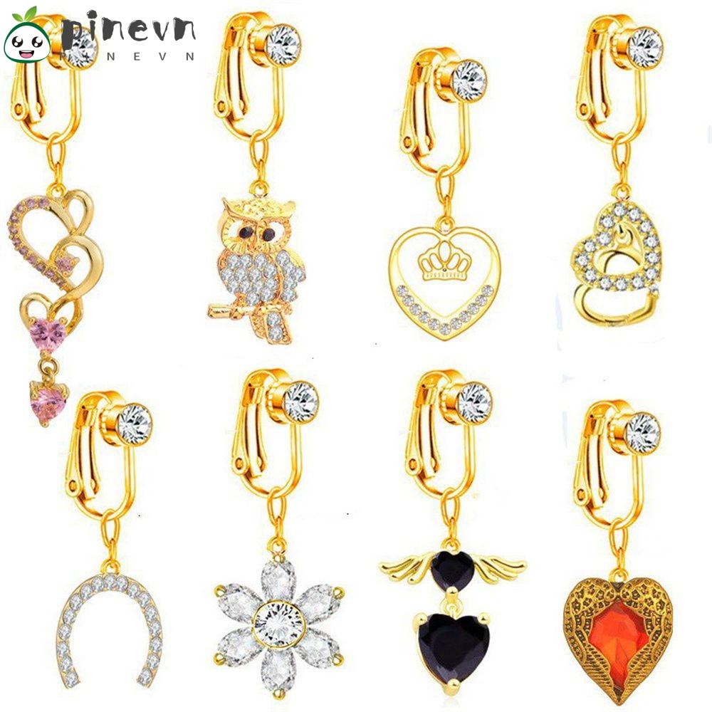 Khuyên RốN HìNh Tim ĐíNh Đá Xinh XắN