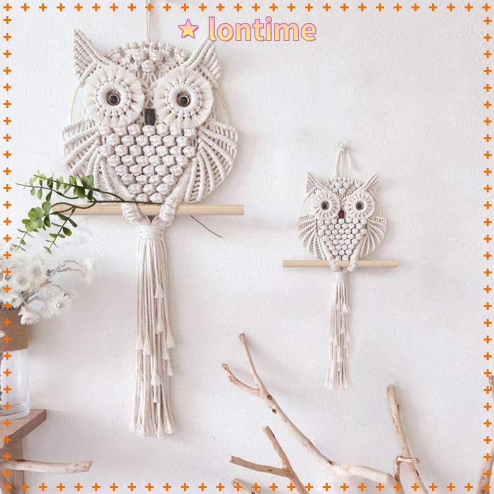 Lưới Bắt Giấc Mơ Treo Tường Trang Trí Hình Chim Cú Phong Cách Boho