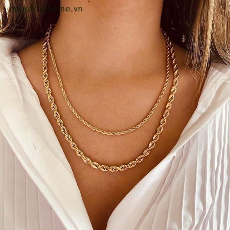 Vòng cổ Choker Bằng Thép Không Gỉ 316L 3 / 4MM Không Phai Màu Chống Nước Cho Nam &amp; Nữ