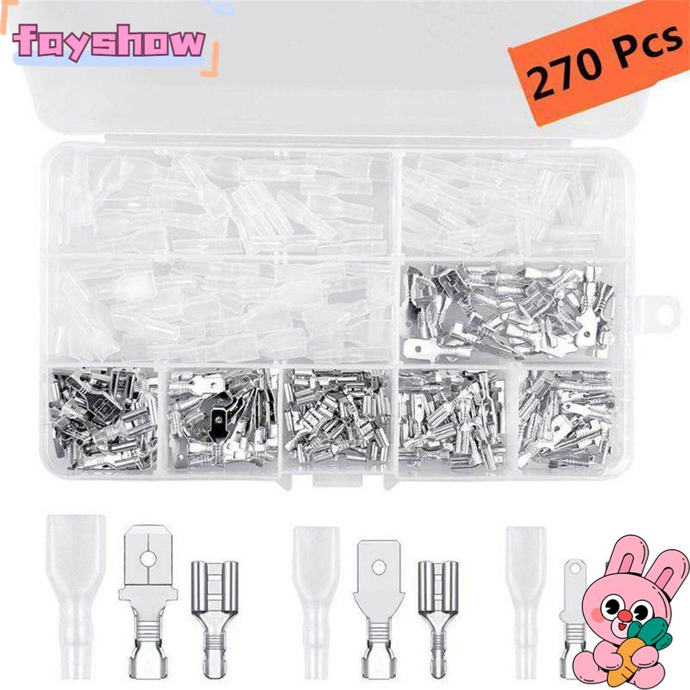 Set 270 Đầu Nối Dây Điện Cách Nhiệt 2.8 / 4.8 / 6.3mm