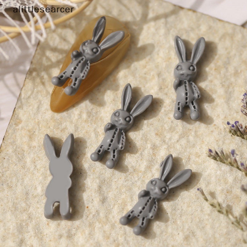 Er Set 50 Phụ Kiện Trang Trí Móng Tay Thỏ Hồng Dễ Thương Cá Tính Phong Cách hip hop