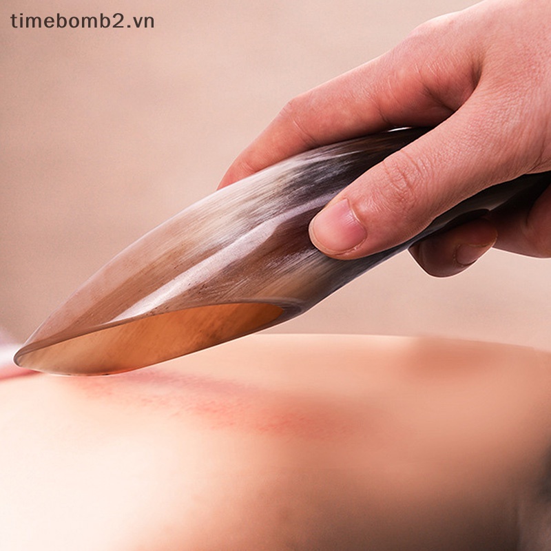 1 Tấm Cạo Guasha Bằng Sừng Trâu Tự Nhiên Chuyên Dụng Cho SPA