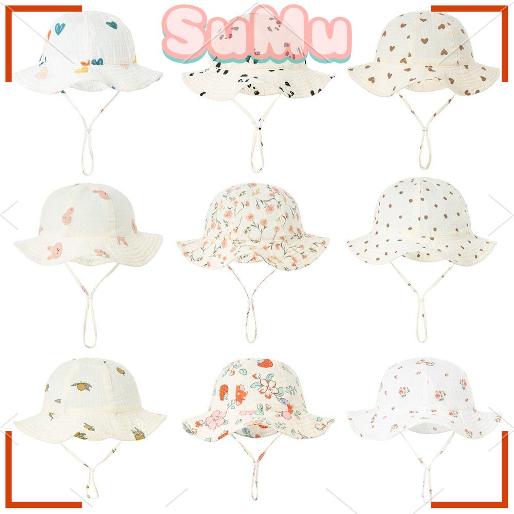 Mũ Bucket Chống Tia UV In Họa Tiết Hoạt Hình Dễ Thương Thời Trang Đi Biển Mùa Hè Cho Bé
