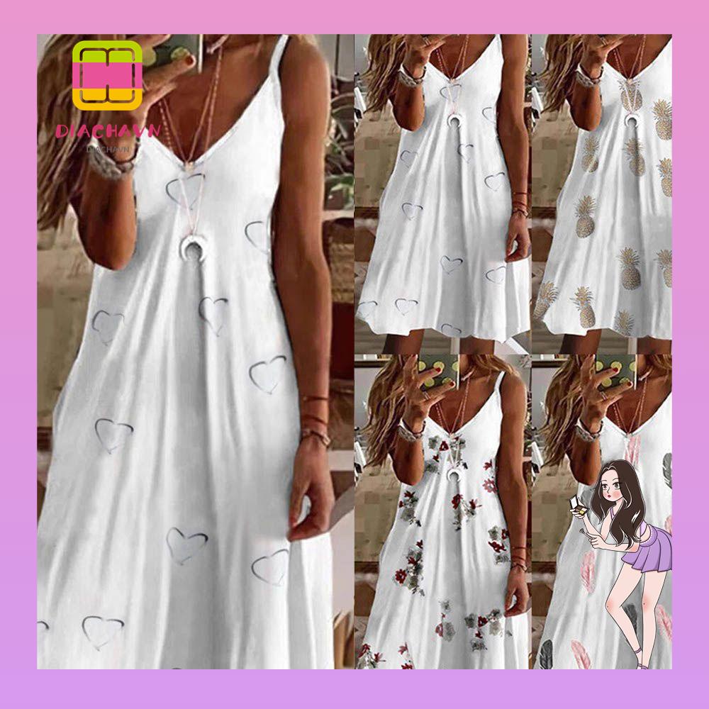 Đầm Hai Dây Plus Size Phong Cách Boho Thời Trang Cho Nữ