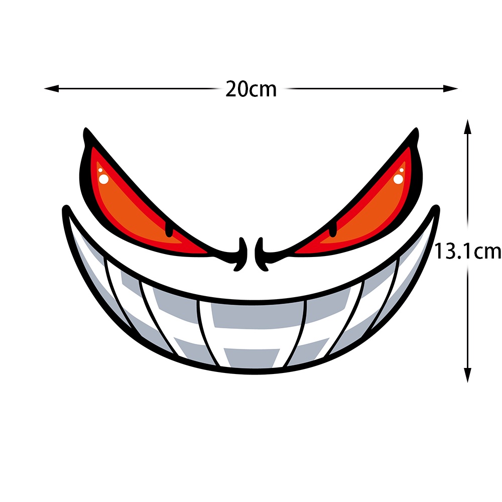 Miếng Dán Phản Quang Chống Thấm Nước Họa Tiết Đôi Mắt Quỷ Độc Đáo Trang Trí Xe Hơi / Xe Máy