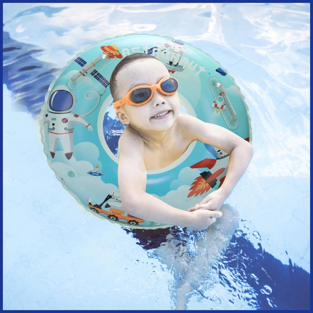 Phao Bơi Bơm Hơi Bằng PVC In Họa Tiết Hoạt Hình Dễ Thương Gọn Nhẹ Tiện Dụng