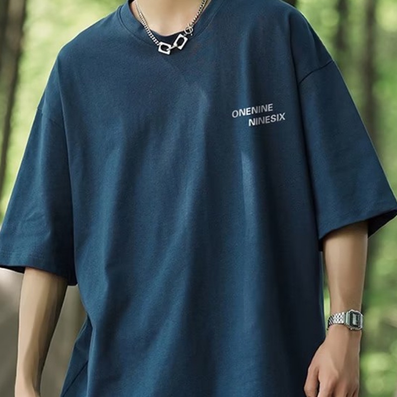 Áo Thun Cotton Tay Ngắn Dáng Rộng Phong Cách Nhật Bản Thời Trang Mùa Hè Hàng Mới 260g