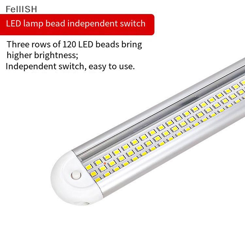 Dải Đèn Led 12-85V 120 Bóng 439br Trang Trí Nội Thất Xe Hơi Có Công Tắc Bật / Tắt