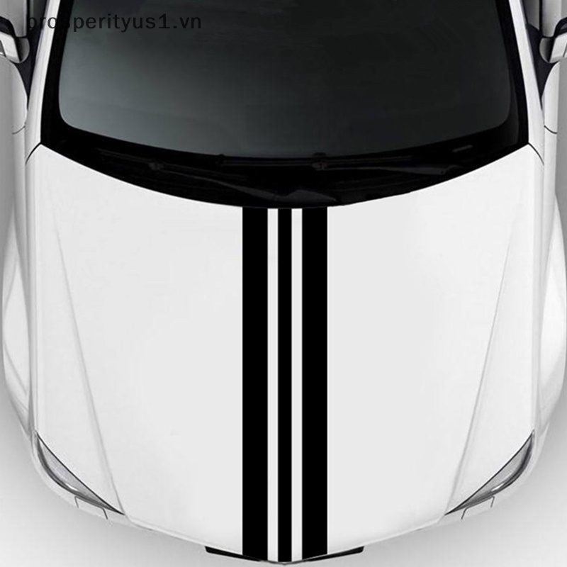 [prosperityus1] Miếng Dán Trang Trí Xe Hơi Họa Tiết Kẻ Sọc Cá Tính