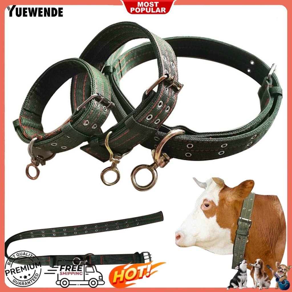 Yq.e Vòng Cổ Gia Súc Dày Bản Rộng Có Khóa Điều Chỉnh Được Bằng Nylon Cho Chó Lớn