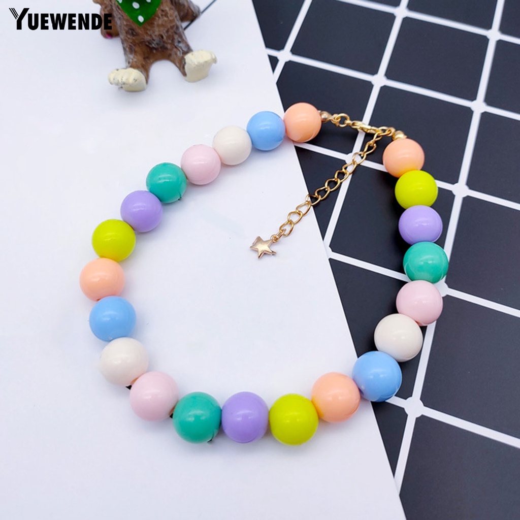 Vòng Cổ Chuỗi Hạt Bằng Nhựa Siêu Nhẹ Nhiều Màu Sắc Cho Mèo Cưng YQ.E