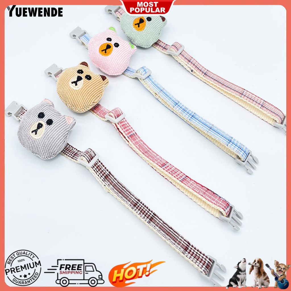 Vòng Cổ Bằng Vải Thoát Hiểm Họa Tiết Gấu Hoạt Hình Dễ Thương Cho Thú Cưng
