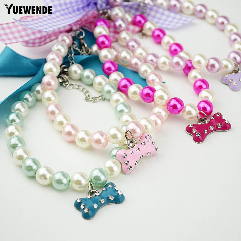 Vòng Cổ Ngọc Trai Giả Thời Trang Chống Dao Động Cho Thú Cưng YQ.E