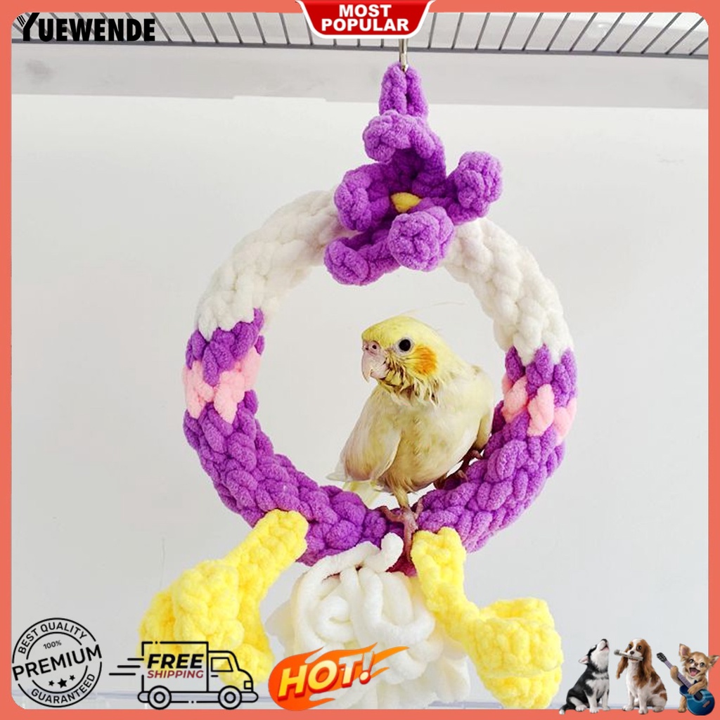 Vòng Đồ Chơi Bằng Vải Lông Chống Cắn Dành Cho Chim Vẹt