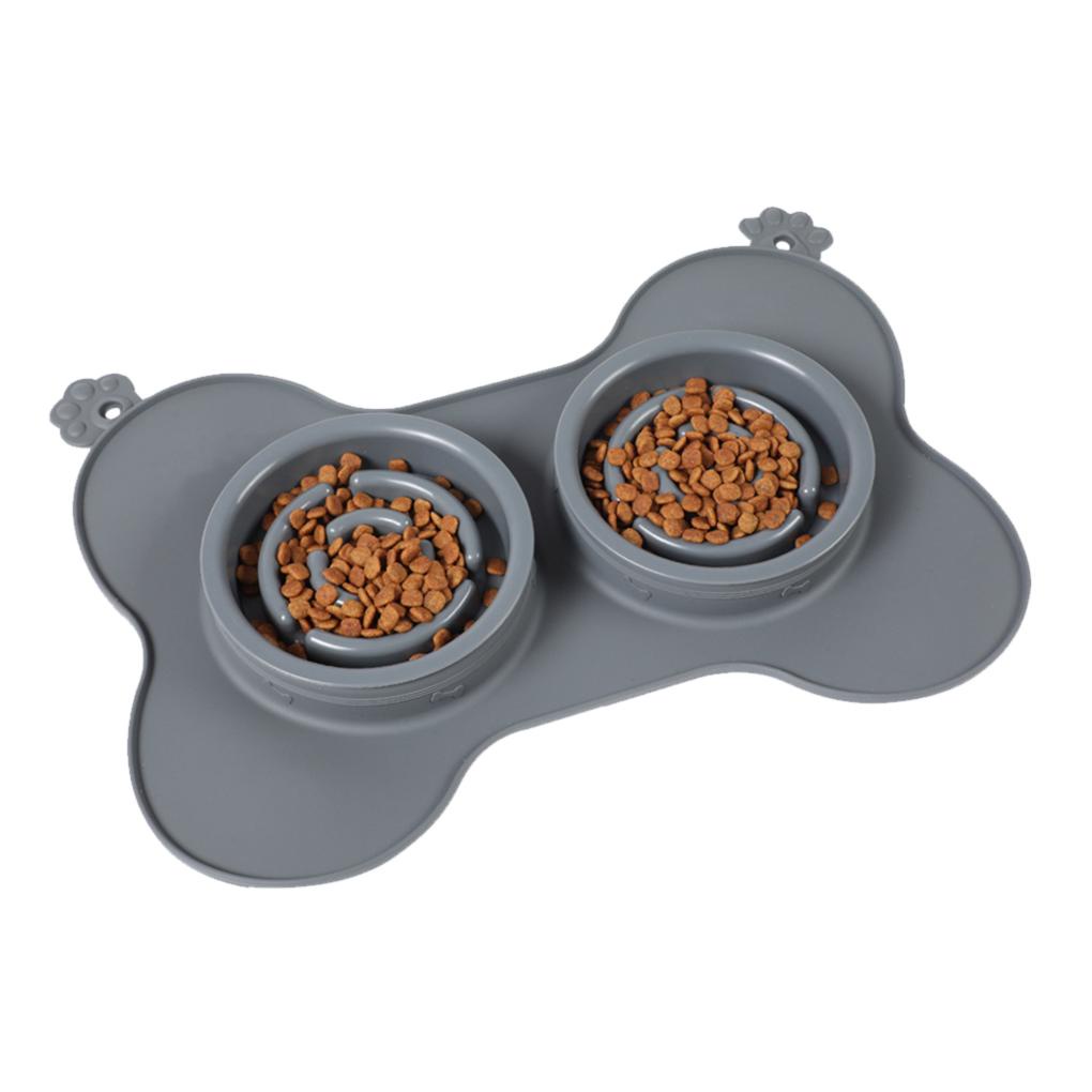 Bộ 2 Tô Silicone Đựng Thức Ăn / Nước Uống Cho Thú Cưng