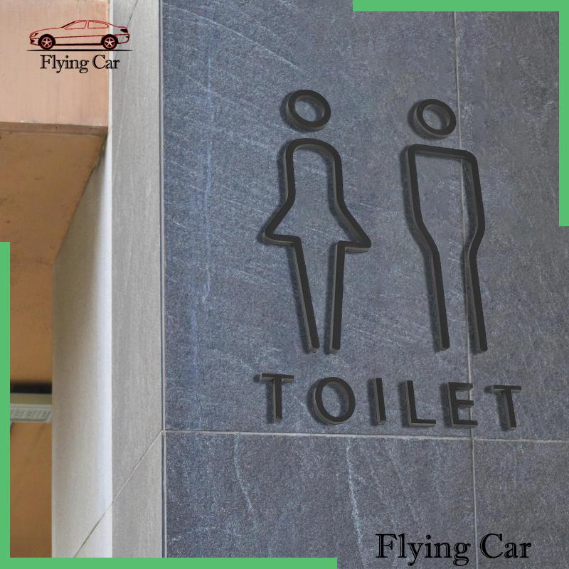 [Lzdjfmy2] Set 2 Bảng Hiệu Toilet Phong Cách Bắc Âu Trang Trí Khách Sạn / Phòng Tắm Không Cần Khoan Lỗ