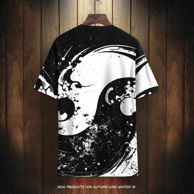 Áo Thun Ngắn Tay In Hình Phong Cách Trung Hoa Thời Trang Mùa Hè Dành Cho Nam