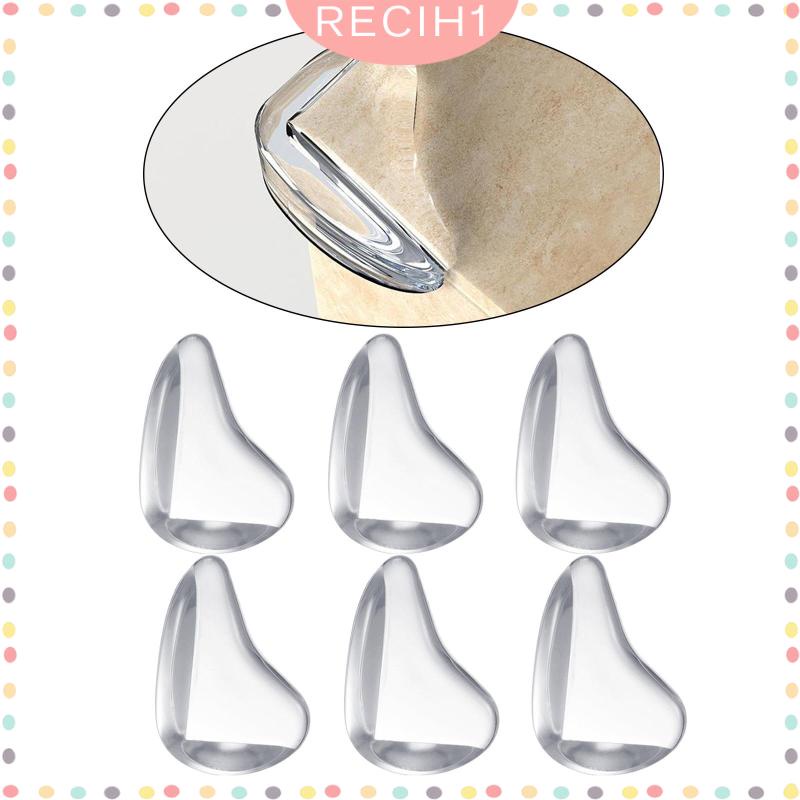 Set 6 Miếng Bọc Cạnh Bàn Nội Thất Bằng Silicon Trong Suốt Bảo Vệ An Toàn